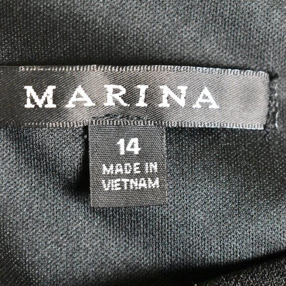 Marina Dress 14 Black Long Sleeveless Back Zipper Machine Wash - Picture 5 of 5